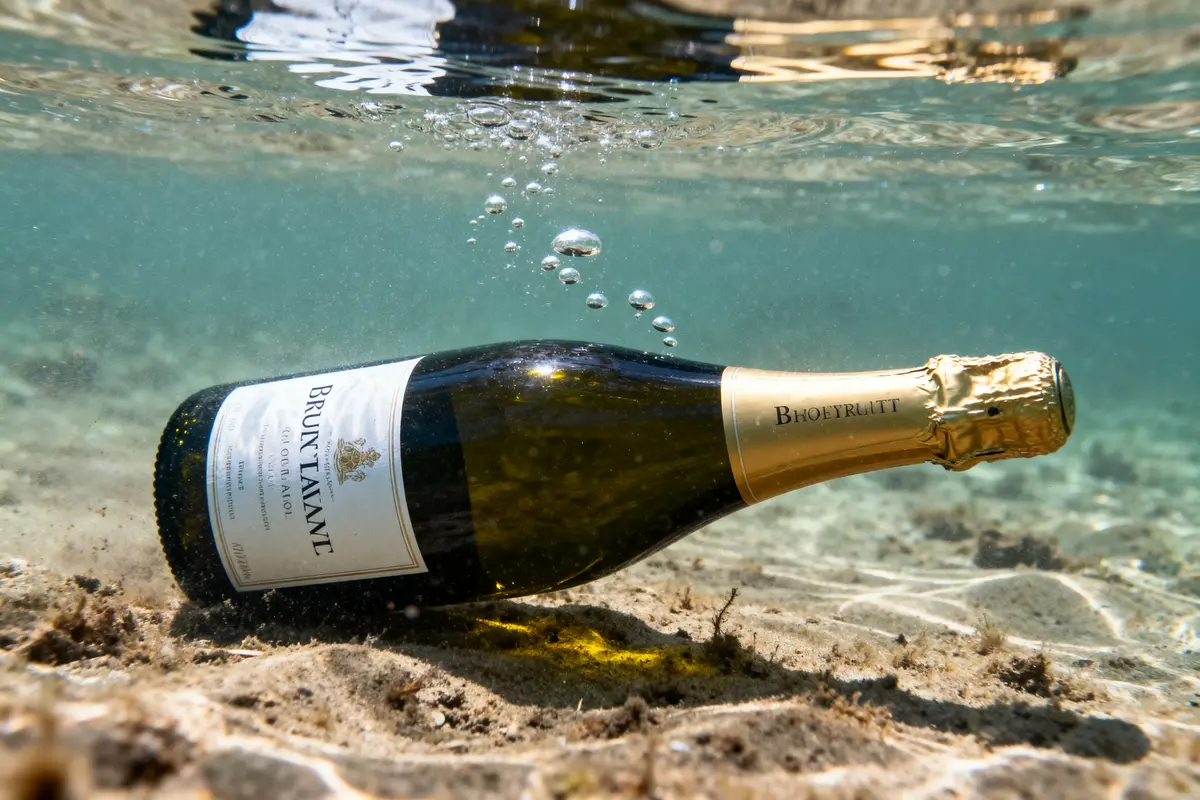 Vin immergé sous l’eau : Le secret d’un vieillissement unique