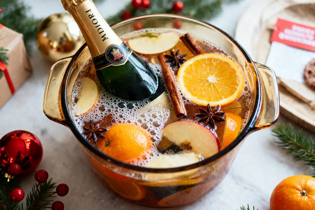 Punch de Noël au Champagne : Recette festive et originale !